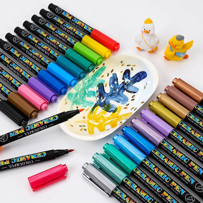 

Guangna 6650 Ceramic Pen Color DIY Glass Ink Dish Ceramic Hand-painted Soft Fur Color Ceramic Baking Ceramic Tile Pen