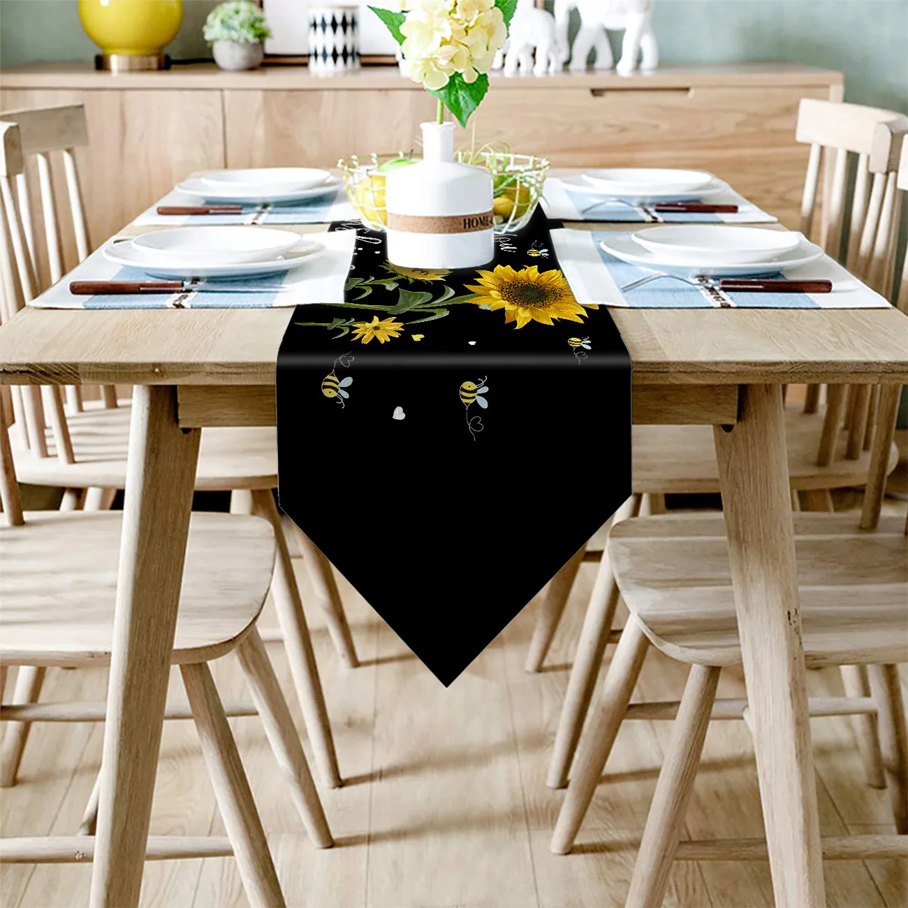 Ты мой Солнечный Подсолнух пчела настольная дорожка Настольный Флаг украшения