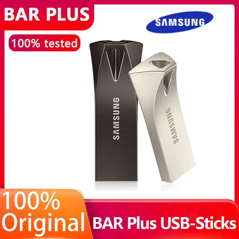 

Оригинальные USB-накопители SAMSUNG BAR Plus, 256 ГБ, 32 ГБ, флеш-накопитель 64 ГБ, 128 ГБ, 16 ГБ, металлическая флешка, мини-флешка USB 3,0