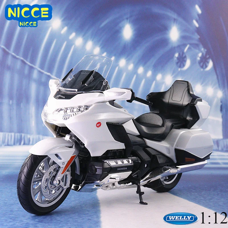 

Модель мотоцикла Welly 1:12 2020 Honda Gold Wing Die Cast, тяжелая игрушка для путешествий, автоцикл, коллекционные подарки, игрушечный автомобиль