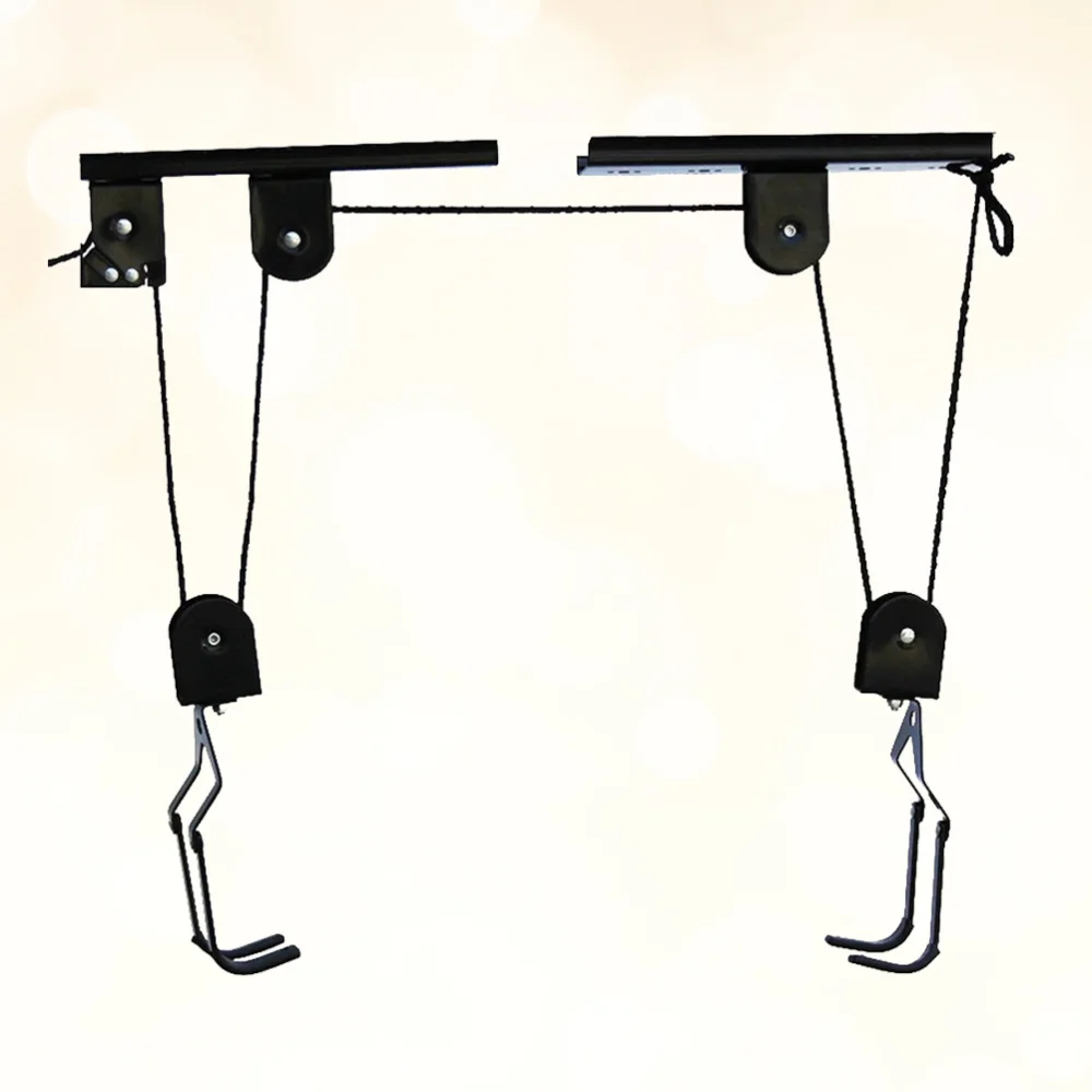 

Mountain Bike Storage Hooks Stands Heavy Duty Bike Hangers to 25KG (Black)