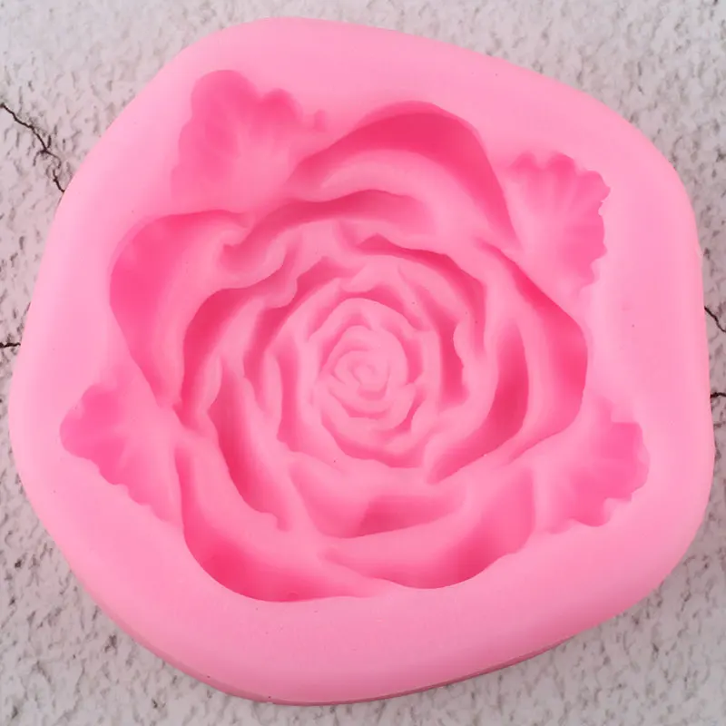 Rose Flower Silicone Mold DIY Wedding Cake Decorating Tools Leaves Cupcake Topper Fondant Chocolate Candy Soap Polymer Clay | Дом и сад