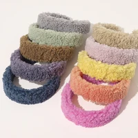 fashion teddy style thick fur headband hair bands for women sweet candy color hair hoop cashmere wide hairbands hair accessories