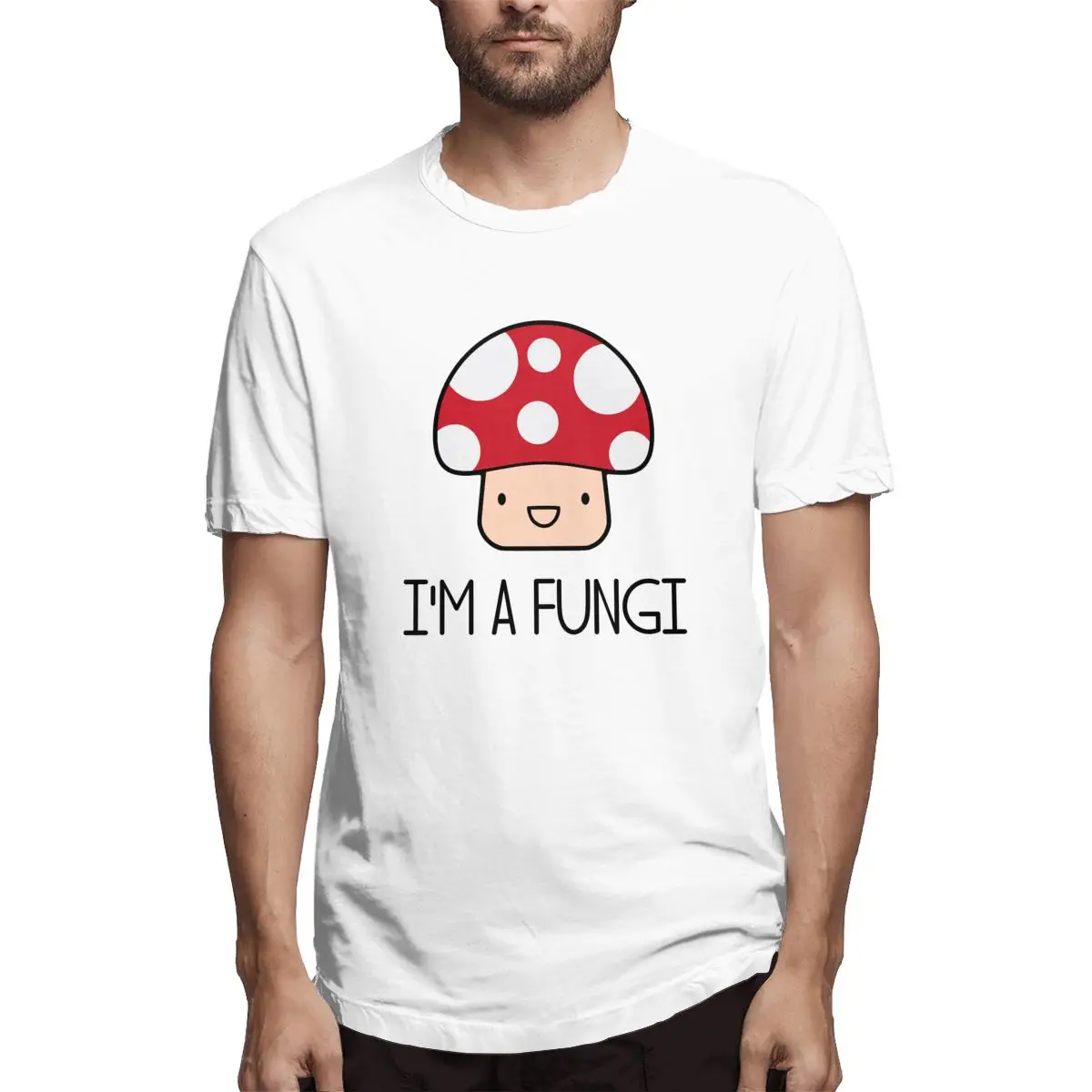 

I'm A Fungi Fun Guy Mushroom Graphic Tee Men's Short Sleeve T-shirt Summer Tops