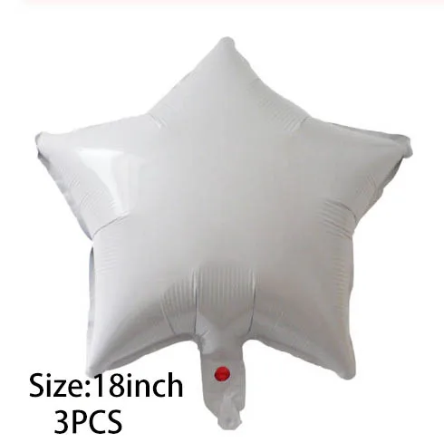 3pcs white star Большой красный черный Микки Минни фольгированные шары мультфильм день рождения украшения надувной Гелиевый шар Дети Классические игрушки подарок - Цвет: 3pcs white star