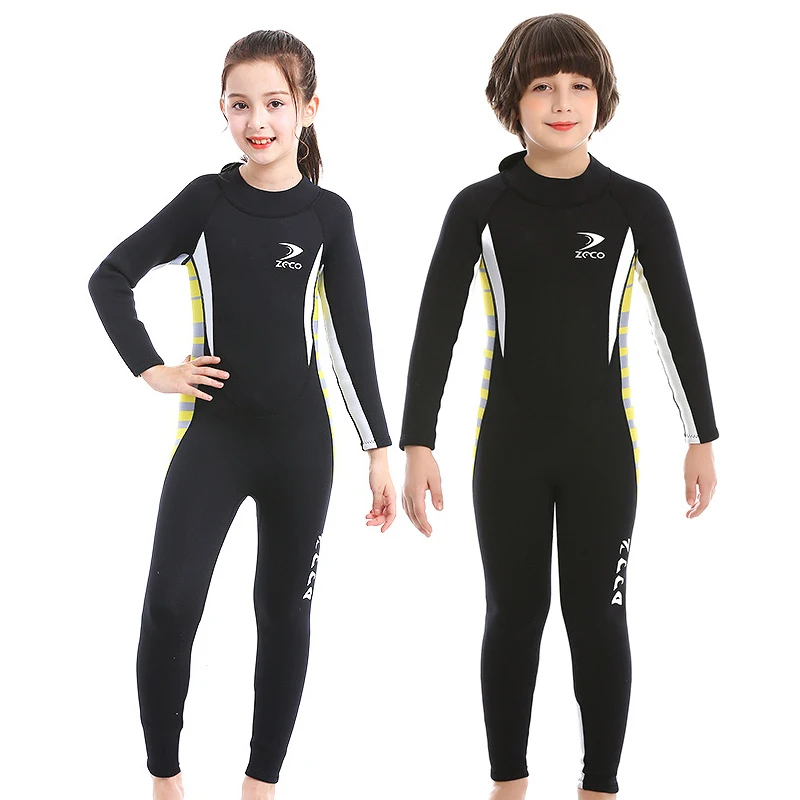 

Children Wetsuit 2.5mm Neoprene Surfing Swimsuit Full Wetsuits For Boys Girls Underwater Diving Suit Jellyfish Scuba Swimwear