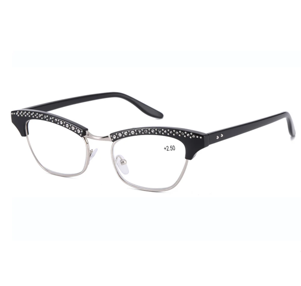 

Reading Glasses Women Luxury Elegant Nosepad Fashion Anti Blu Anti Faitgue with case +1 +1.5 +2 +2.5 +3 +3.5 +4