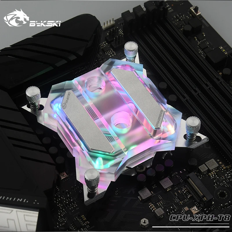 Водяной блок для процессора Bykski INTEL LGA 1150 1151 1155 1156 1200 2011 X99/Радиатор кулера с