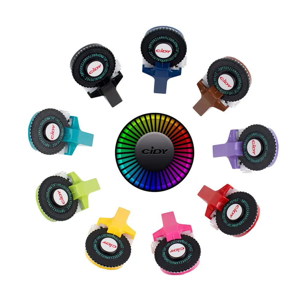 Кассета CIDY C101 для Dymo 3D 9 мм * 3 м рельефная этикетка из ПВХ совместимая с 1610 12965 1880 1540
