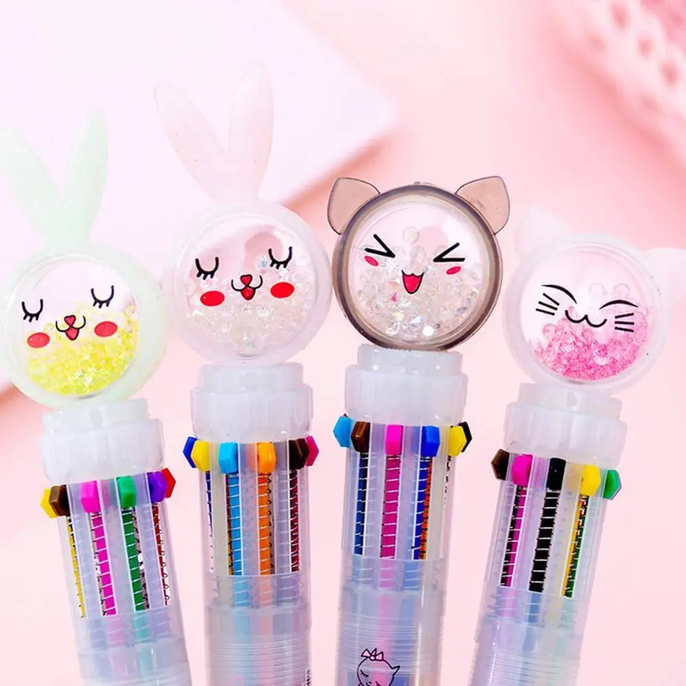 1 шт. Kawaii ручка шариковая Симпатичная кошка симпатичная разноцветная творческие