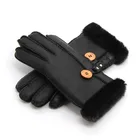 2021 теплые зимние перчатки из натуральной кожи перчатки из козьей кожи утолщенные варежки из овечьего меха перчатки для тренировок высококачественные женские перчатки