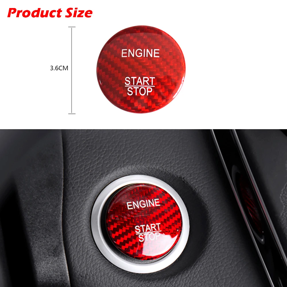 Наклейки из настоящего углеродного волокна для кнопки запуска двигателя