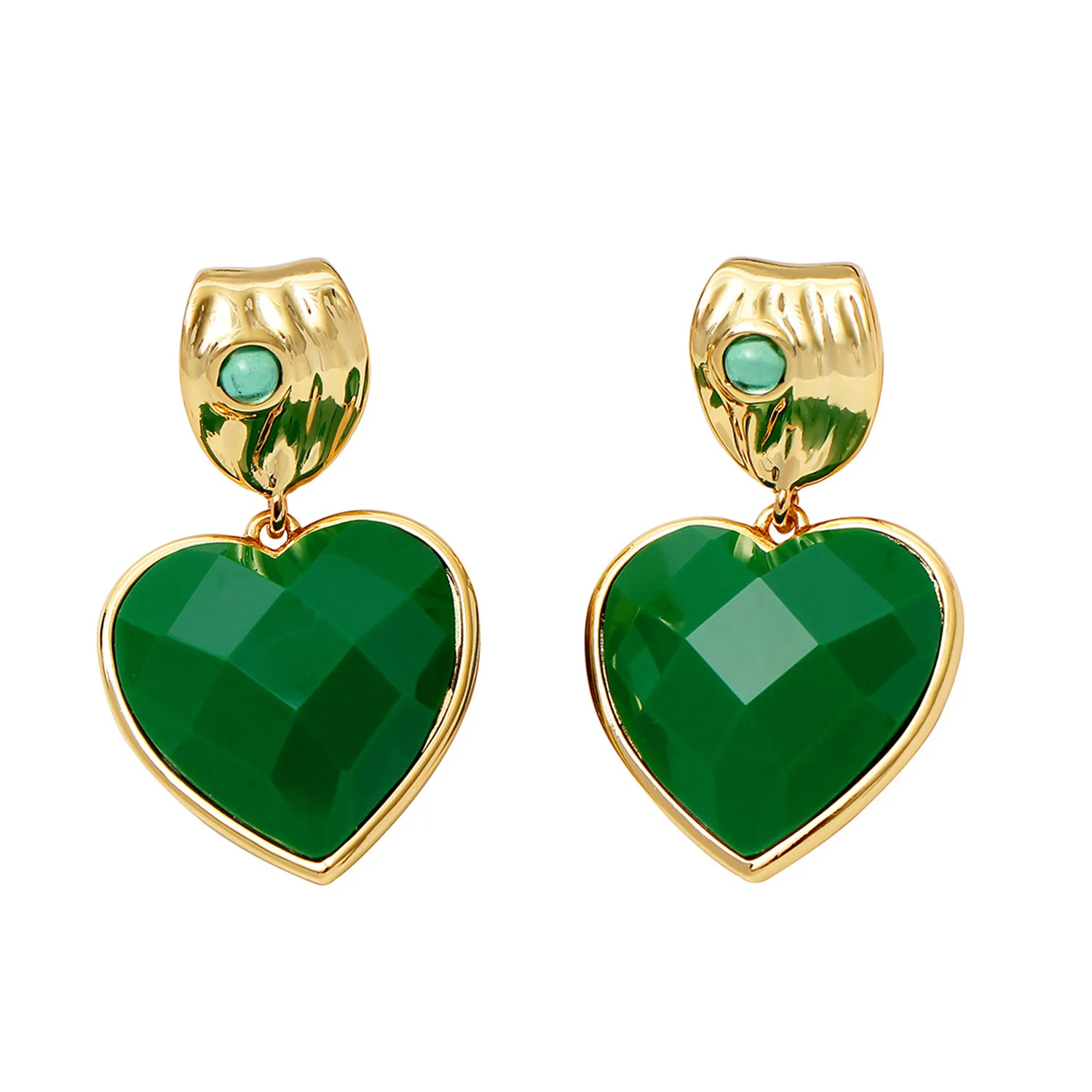 

European and American retro heart-shaped plated fashion ladies earrings