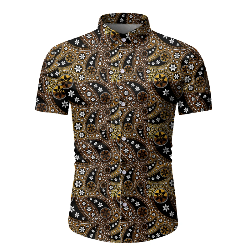 

Men Cotton Casual Floral Shirts New Summer Short Sleeve Beach Hawaiian Shirts Fashion Regular clothesPlus Size 3XL Dropshipping
