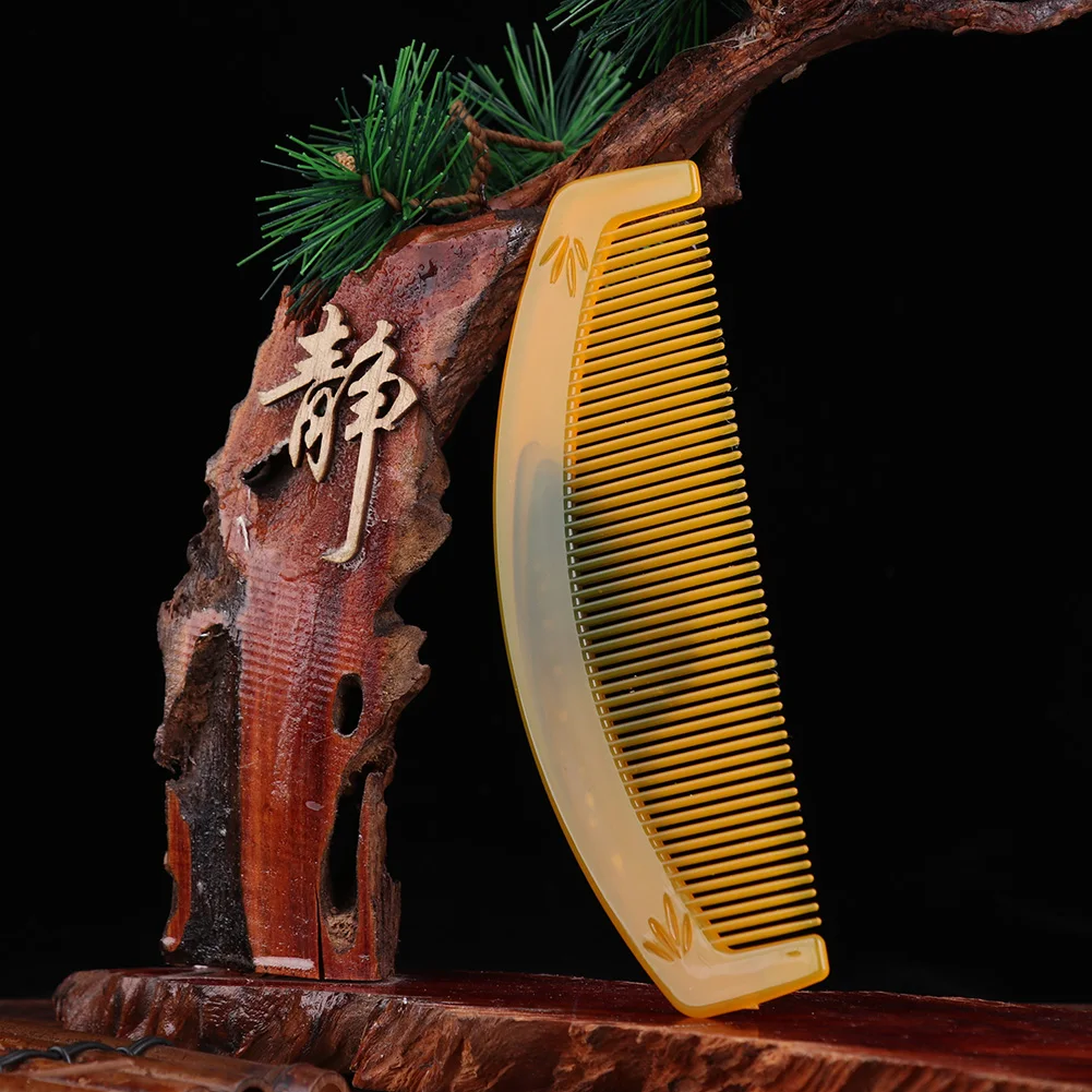 Длинная ручка натуральная полимерная расческа Антистатическая Массажная щетка