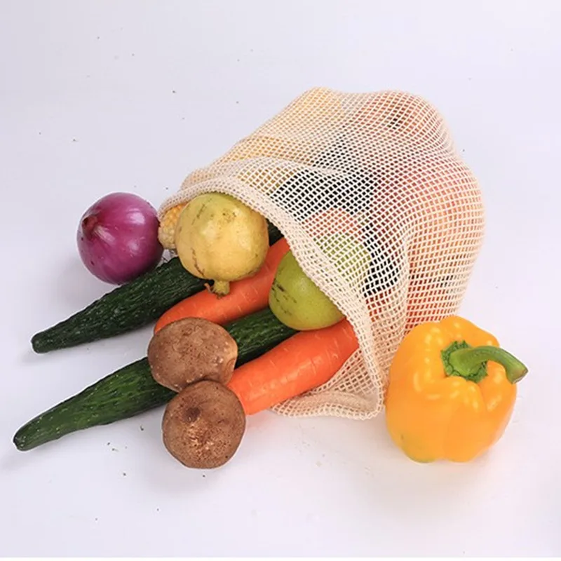 

Shopping Bag Cotton String Net Tote Reusable Mesh Eco Friendly Storage Handbag