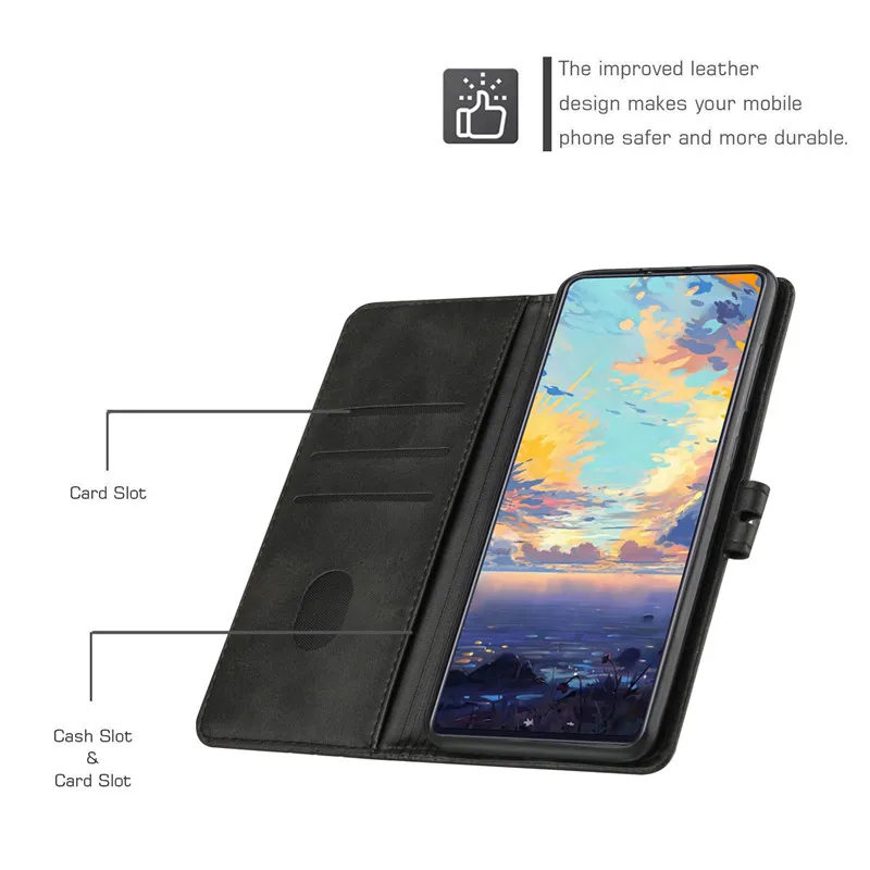 for xiaomi poco m4 pro 5g case leather flip case on for funda xiaomi poco m4 pro 5g phone cases pocom4 pro magnetic wallet cover free global shipping