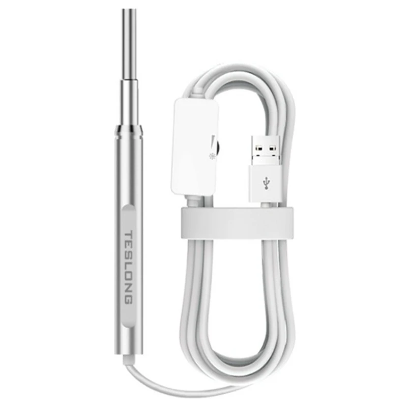 

TESLONG Ear Cleaning Endoscope Camera 720HD 6 Leds USB Visual Ear Spoon 3.9Mm Borescope Camera OTG Phone Type-C PC, NTE390HD