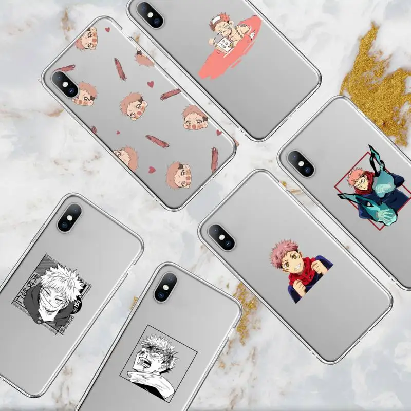 

Прозрачный чехол для телефона с аниме juютсу Kaisen Itadori Yuji для Samsung GalaxyS20 S21 S30 FE Lite Plus A21 A51S Note20