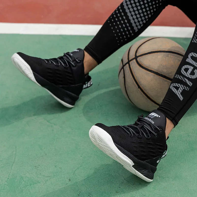 

Men's breathable mesh sneakers in the high and low grade distinction Men's running basketball sneakers wear and absorb sweat