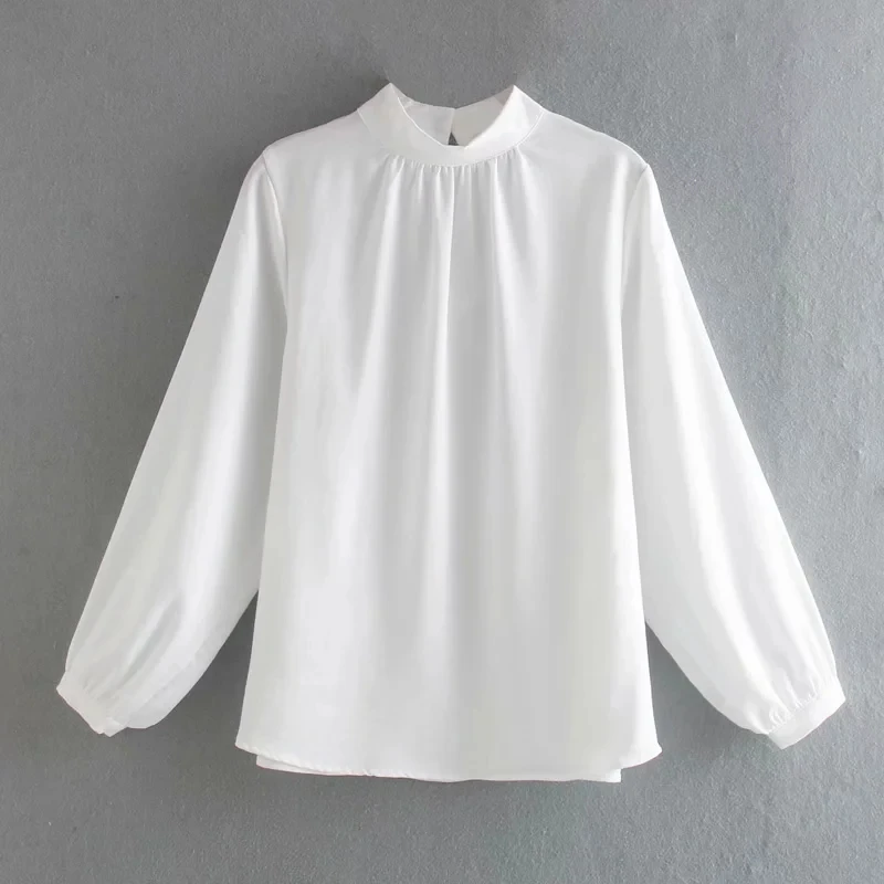 

NEW summer women solid chiffon pullover shirt o-neck batwing sleeves, cuff with button casual fashion ropa mujer femme shirts