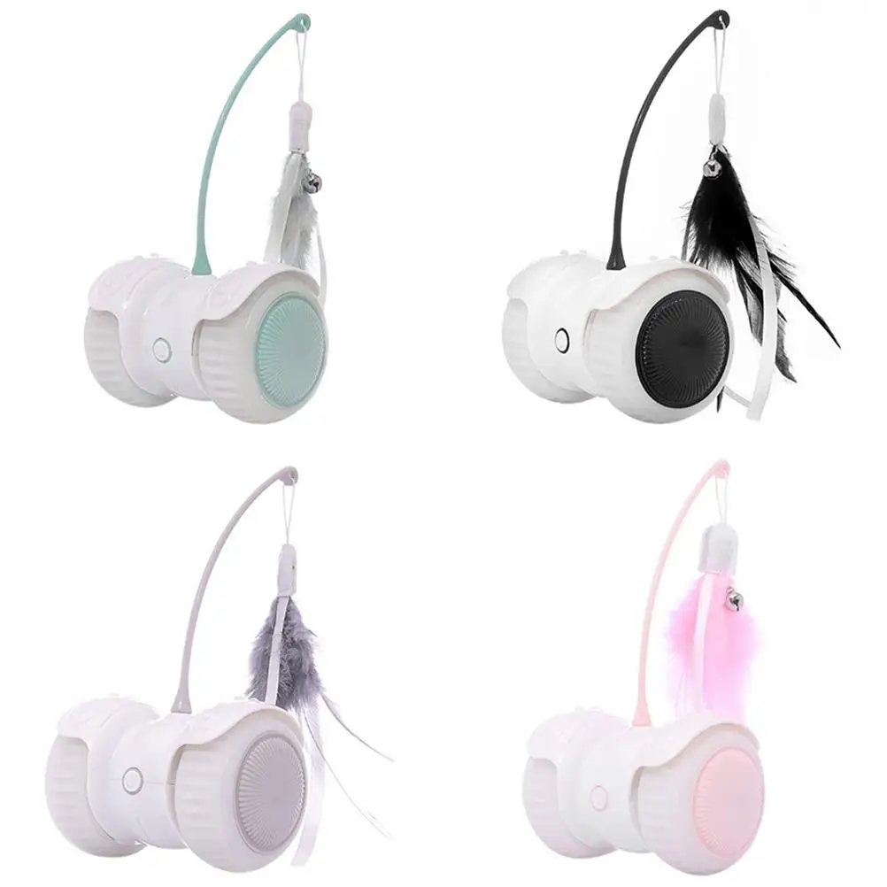 

Electric Funny Cat Toy Automatic Telecontrol Smart Balance Car with Feather USB recharge Animal Supplies cat accessory supplies