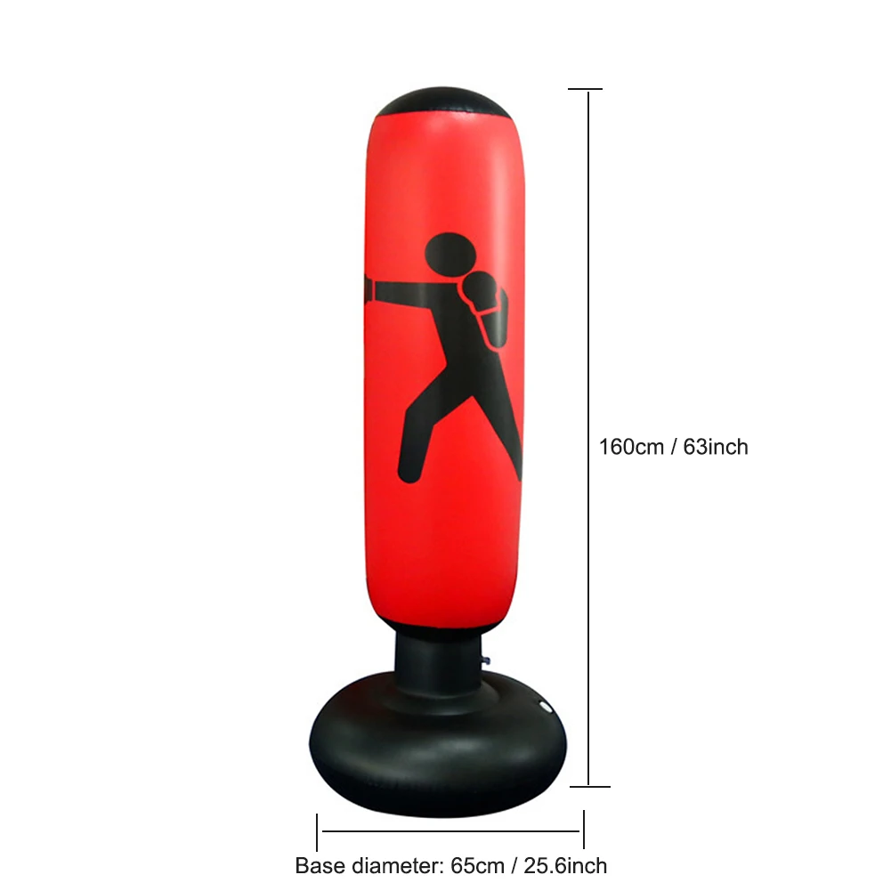 

160 CM Inflatable Boxing Bag Adult Children Boxing Punch Kicking Sandbag PVC Inflatable Tumble Gym Kids Boxing Training Target