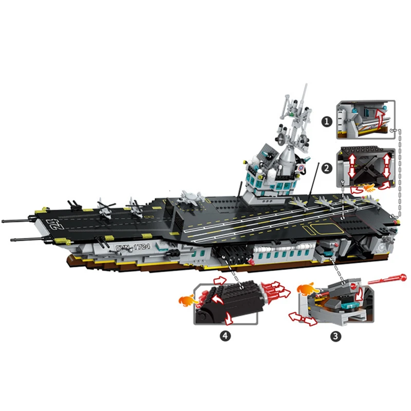 Enlighten Building Block Военная Боевая морская сила Apache Raid 3 фигурки 280 шт Развивающие