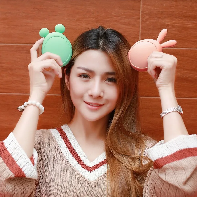 

New Simple and Cute Pink Rabbit Blue Mouse Mobile Power Hand Warmer Charging Treasure Usb Mobile Phone Fast Charging Warm Baby