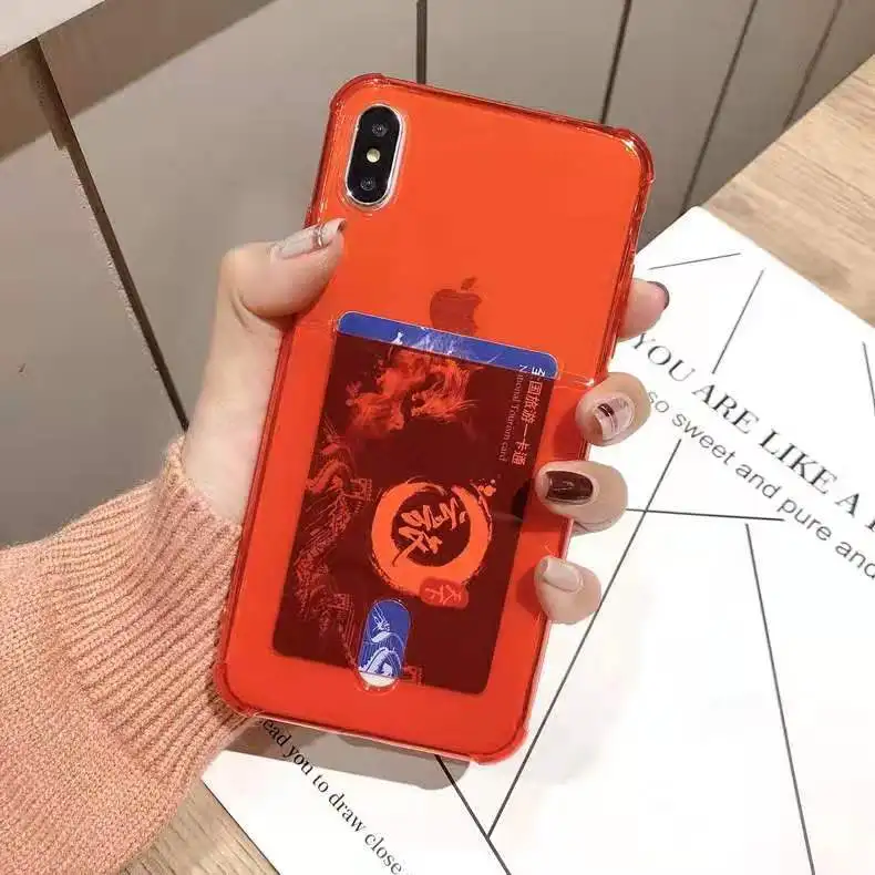 Держатель для карт чехол iphone 11 pro max прозрачный кошелек с отделением силиконовый