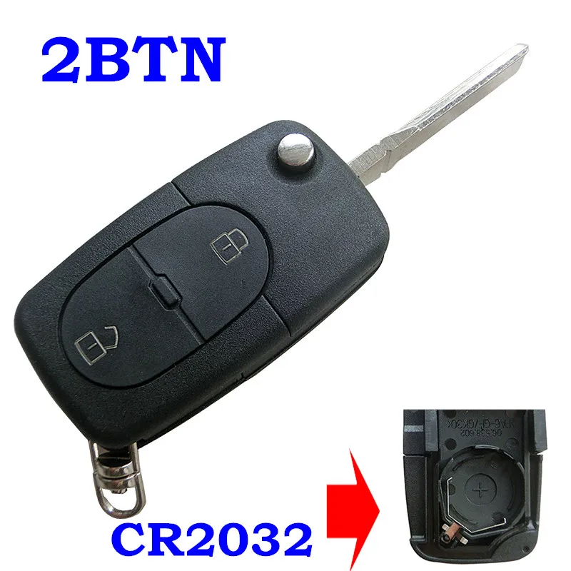 2 кнопки для Audi A2 A3 A4 A6 A8 TT дистанционный ключ-брелок от машины откидной Чехол авто