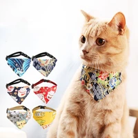 cute cat bow tie kitten and dog scarf adjustable pet cat collar triangle scarf props accessories cat products cat accessories