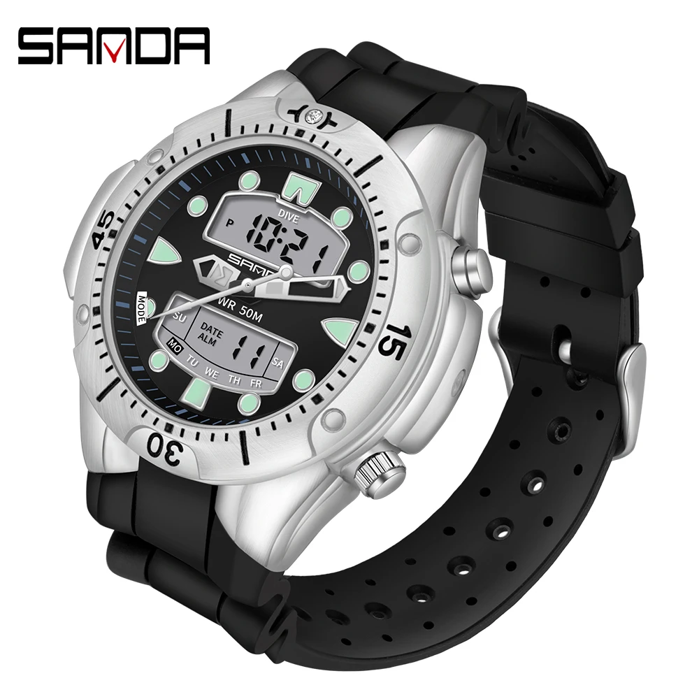 Sanda Top Luxury Sport Men Quartz Watch Casual Style Military Watches Men Waterproof S Shock Male Clock Relogio Masculino