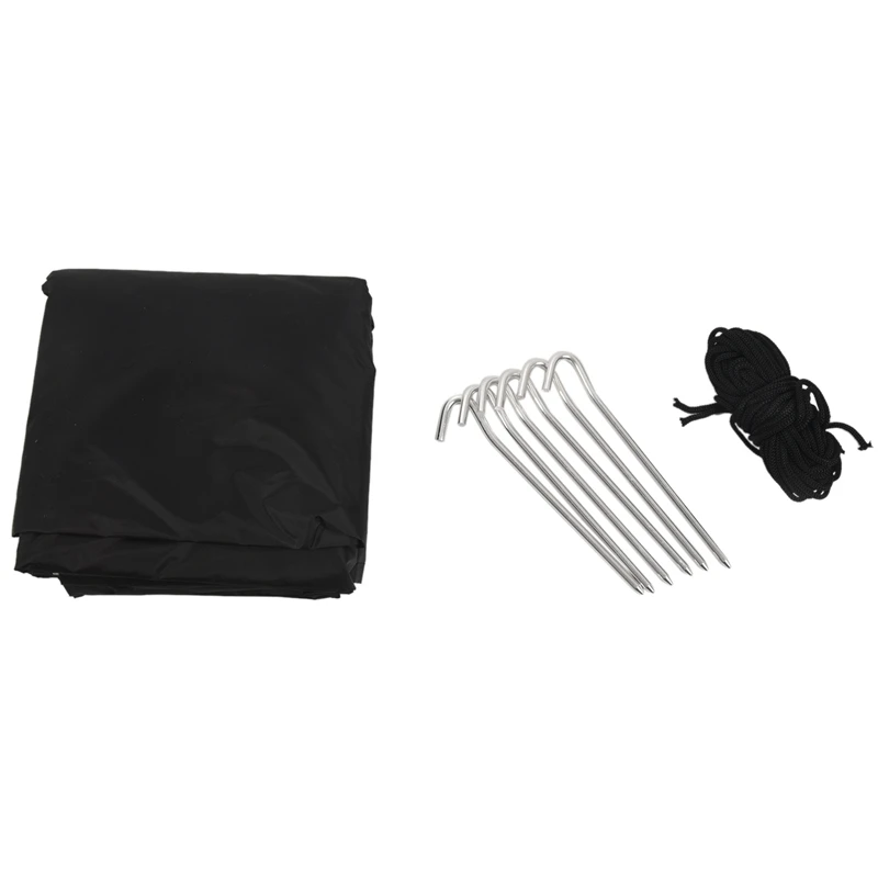 

Ultralight Tarp Outdoor Camping Survival Sun Shelter Shade Awning Silver Coating Pergola Waterproof Beach Tent Black