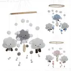 1 шт. Новинка Детский Колокольчик для кровати вращающийся подвесной орнамент Сенсорное украшение игрушки шарик для волос облака ветер колокольчики погремушка кулон подарок