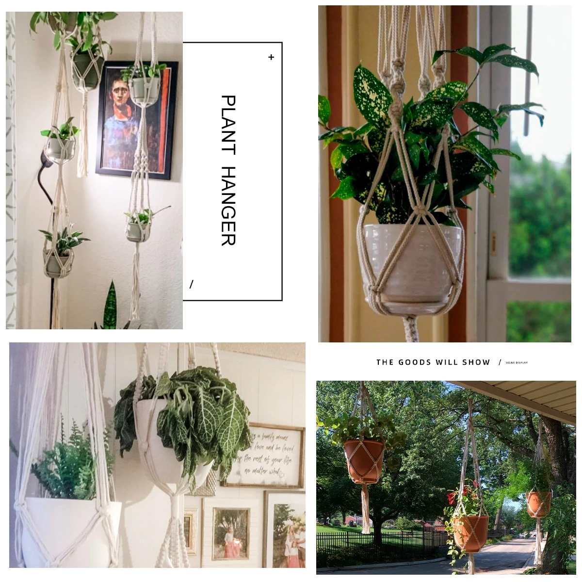 Hot Sales 100%Handmade Macrame Wall Hanging Plant Hanger Flower/Pot For Decor Planter Basket | Дом и сад