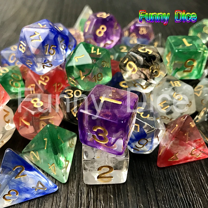 Высокое качество 7 шт./компл. многосторонние Подземелья и Драконы ясные