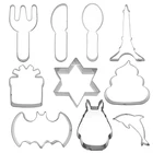 10 шт. Нержавеющаясталь 3D для нарезки печенья в виде животных форма для тортов, печенья Кухня принадлежности для посуды для выпечки хлеба кондитерских инструмент