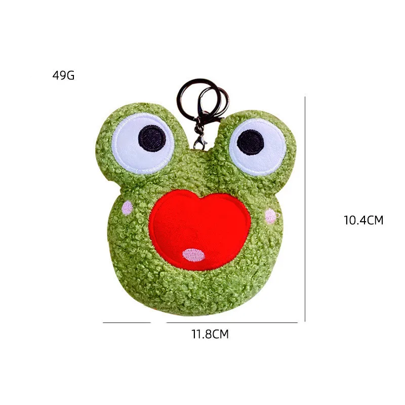 

Lovely Plush Love Frog Pocket Wallet Keychain Trend Keychains Lovers Accessories Creative Gift Wholesale Cute Keyring Coin Purse