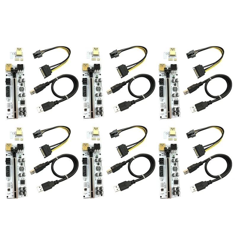 

VER010-X PCI-E 1X to 16X Riser Card Graphics Card Extension Cable USB 3.0 High-Speed Graphics Card Expansion Card