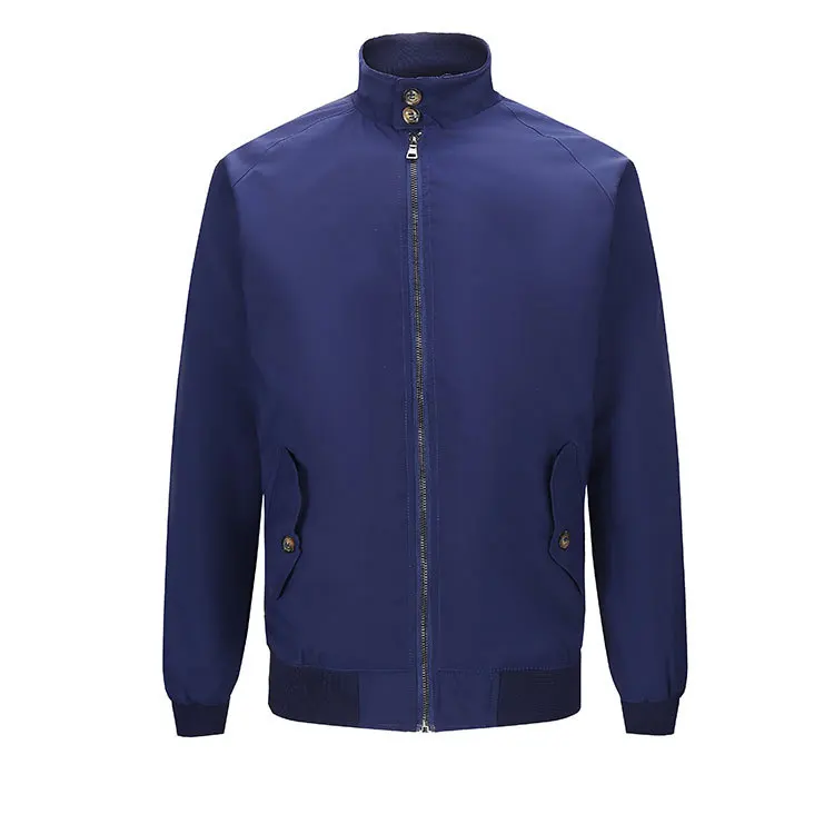

2021 Spring Jacket Slim Fit Casual Streetwear Zip Up Shirt Jacket O-Neck England Style Casual Mens Fashion Clothing Trends