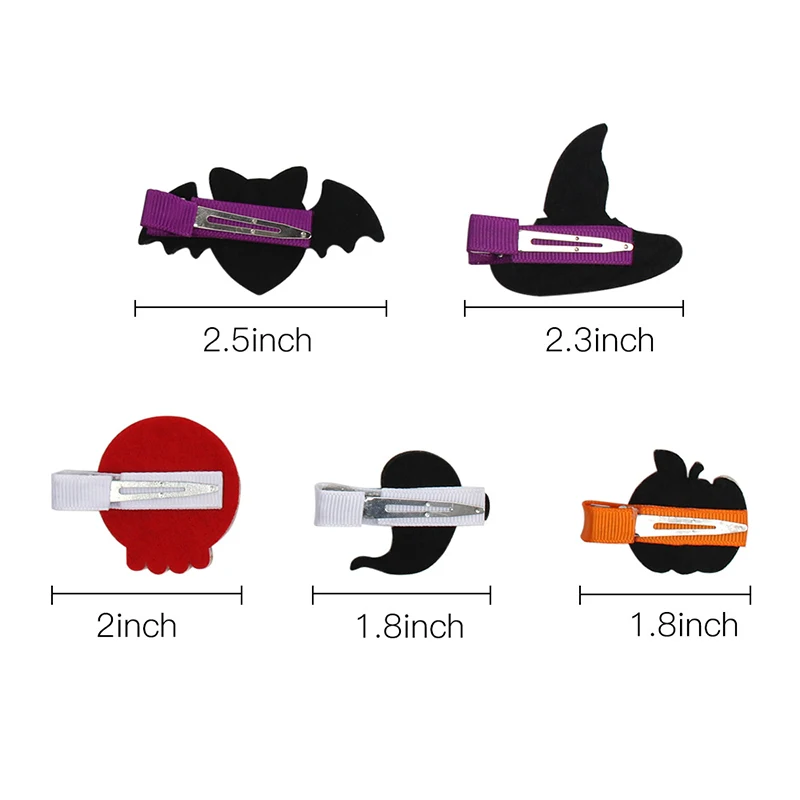 

Girls Halloween Shiny Hairpins Hair Clips 2 Inch For Kids Children Party Accessories
