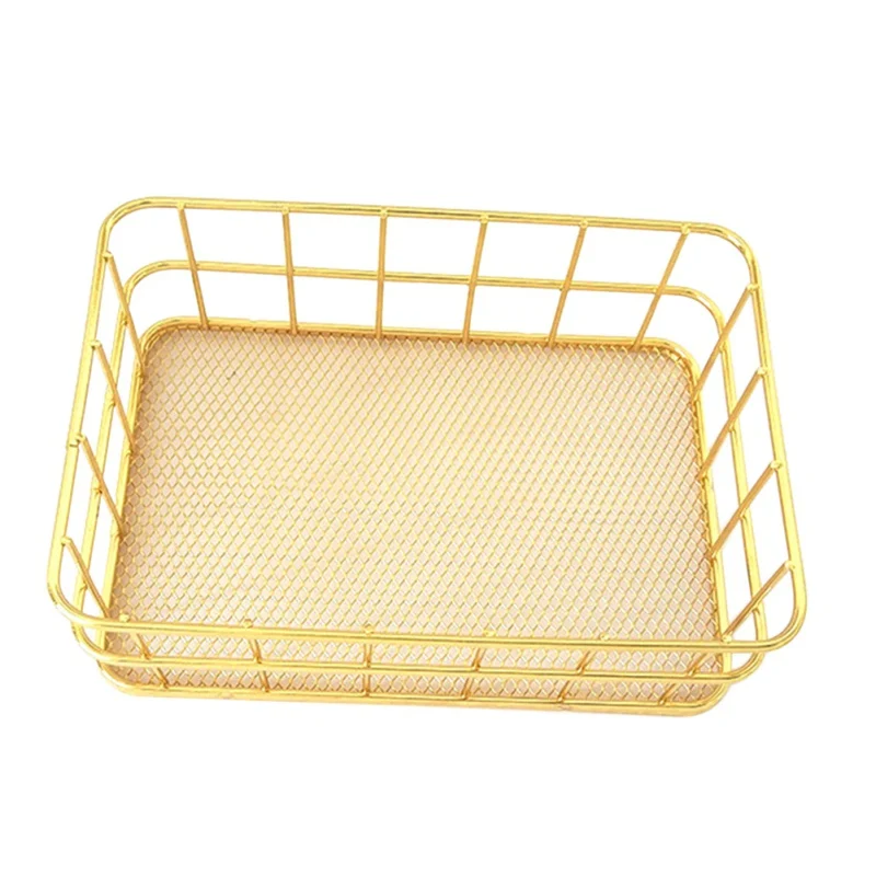

Golden Iron Art Stationery Storage Basket Storage Basket
