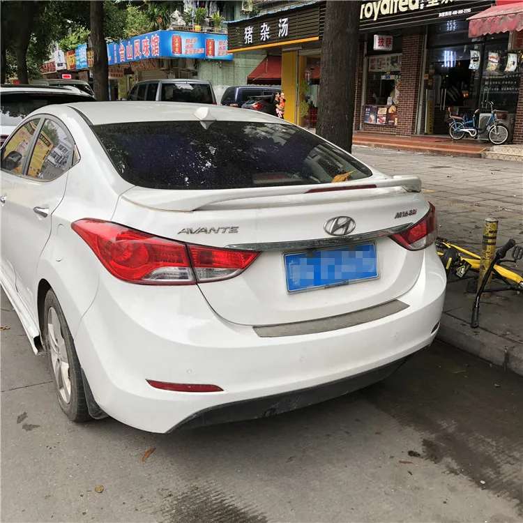 Спойлер для Hyundai Elantra 2012 2014 спойлер из абс пластика со светодиодсветильник кой