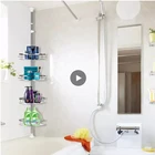 Немонтажный Ванная комната угловая стеллажи для выставки товаров 4-ярусная полка выдвижной Нержавеющаясталь Ванная комната Антикоррозийная Ванная комната для хранения полки HWC