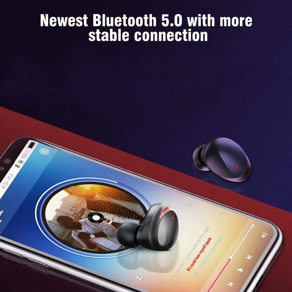 Высококачественные Bluetooth 5,0 гарнитура беспроводные наушники стерео мини наушники водонепроницаемые для смартфонов