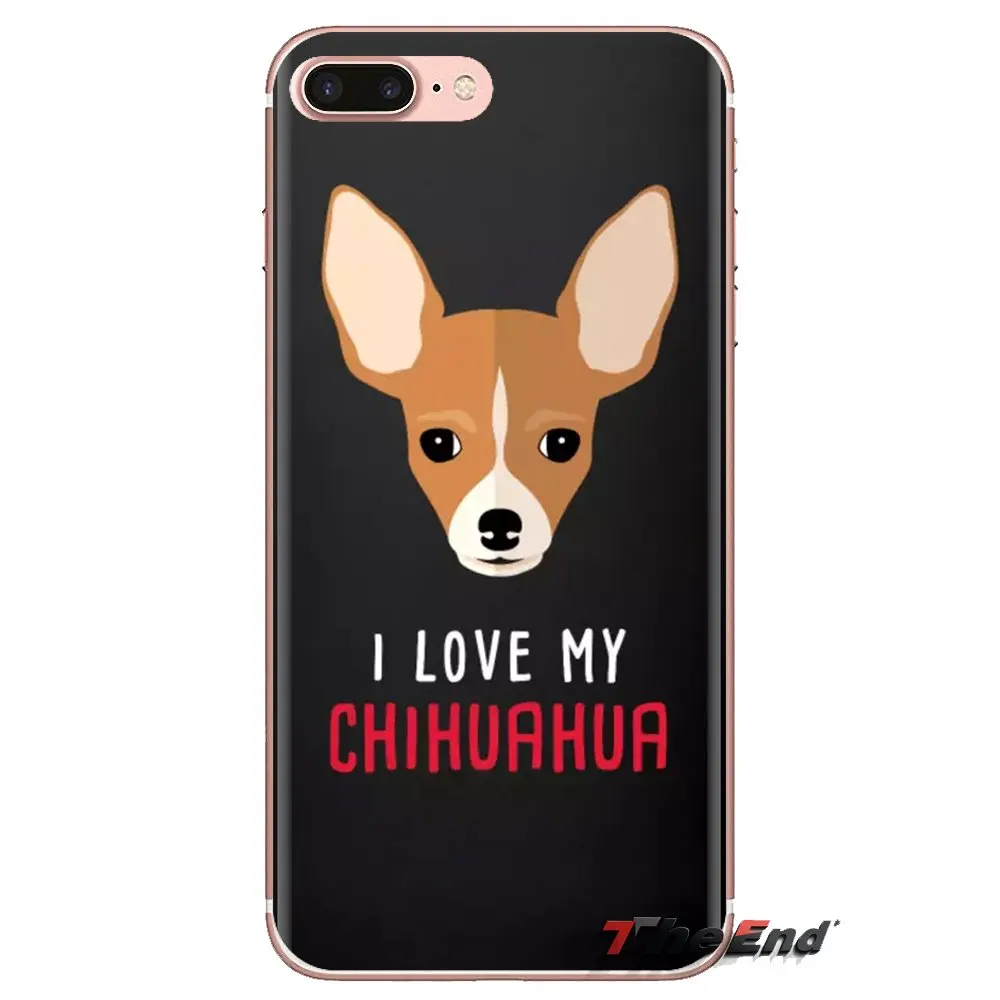 Дизайн I Love My собака породы Чихуахуа Мопс корпус для samsung Galaxy S2 S3 S4 S5 MINI S6 S7 edge S8 S9 Plus