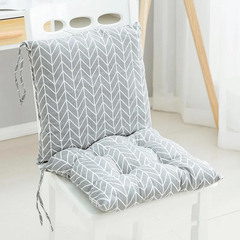 

1 Set 76cm Non-slip Splittable Siamese Cushion Office Teacher All-in-one Chair Back Cushion Soft Thicken Zipper Detachable