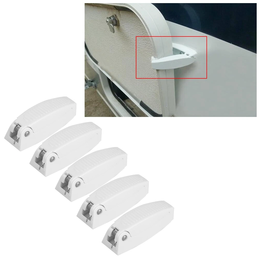 

5Pcs RV Camper Trailer Baggage Door Clip Compartment Catches Latch Holder Fixed Clamp Clips Auto RV Exterior Accessories