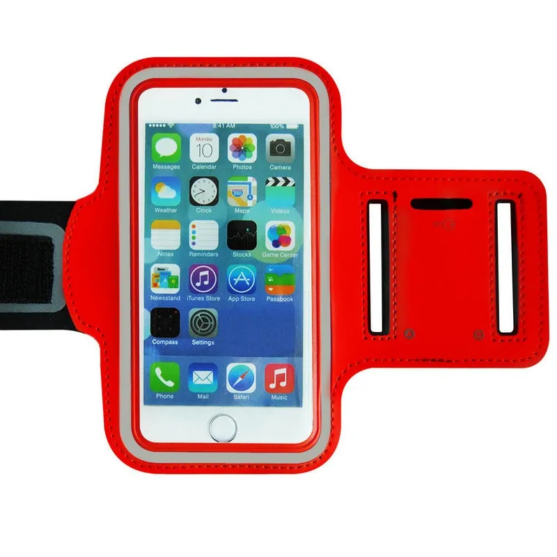 Red Универсальная повязка на руку, чехол для телефона s для IPhone 6, 7, 8, x, 6 s, чехол для спортивной повязки на руку, чехол для ремня, сумка для бега, тренажерного зала, 5,5 дюймов - Цвет: Red